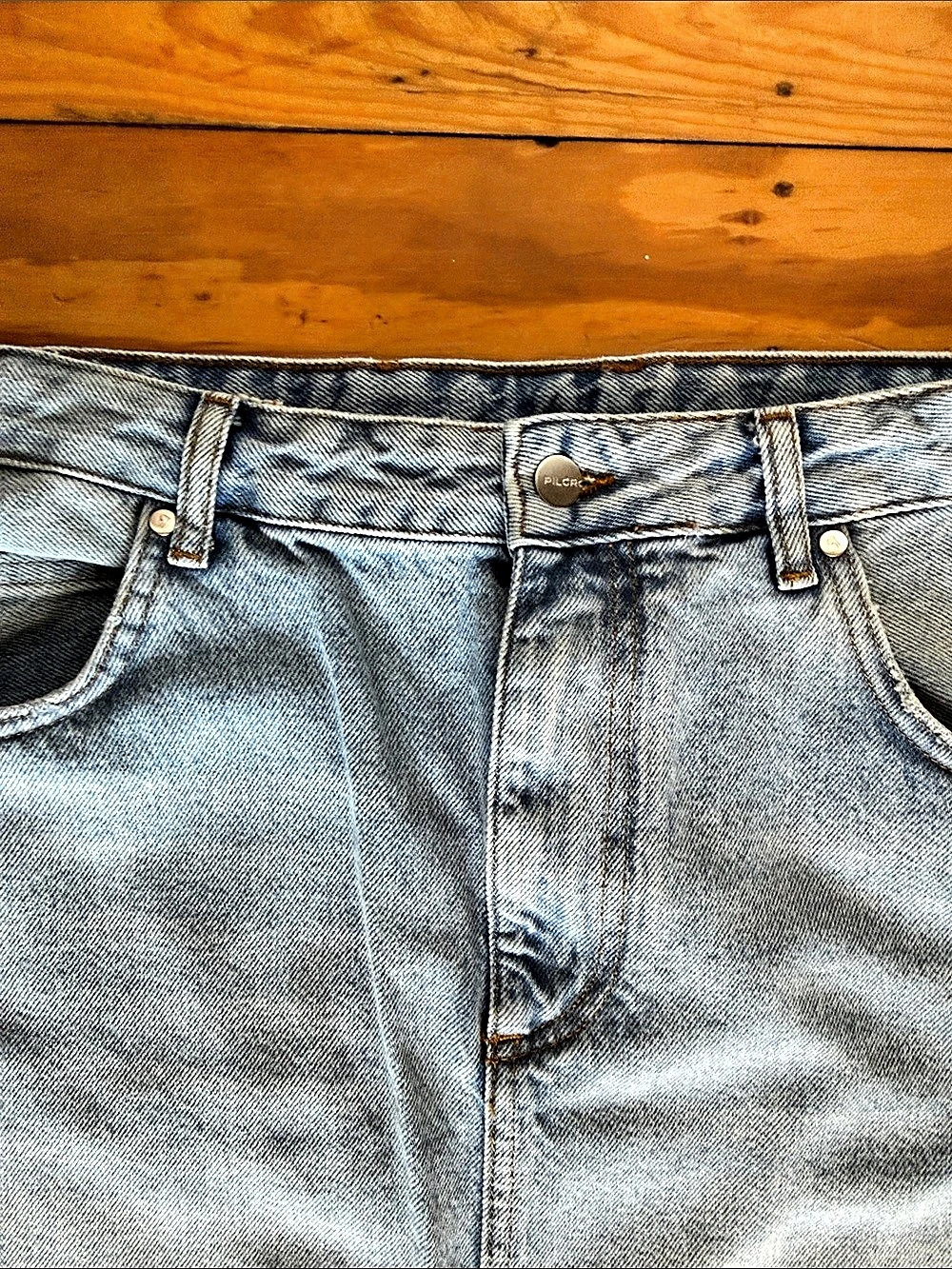 Pilcro The Madi Front-Slit Denim Skirt Blue US 10 - Picture 5 of 7